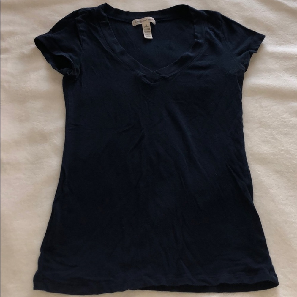 Navy Blue V-Neck T-Shirt